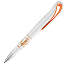 Penna twist a sfera in ABS colore arancio