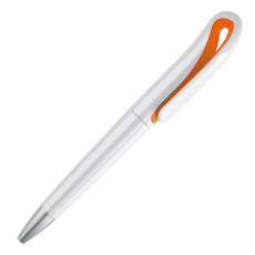 Penna twist a sfera in ABS colore arancio