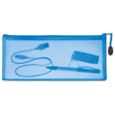 Astuccio ampio in PVC personalizzabile colore blu
