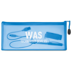 Astuccio ampio in PVC personalizzabile colore blu