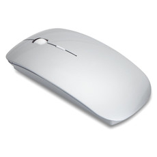 Mouse senza fili in ABS brillante colore argento opaco MO8117-16