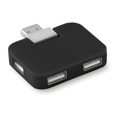 Multipresa USB in ABS quadrata colore nero MO8930-03