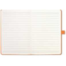 Notebook A5 con 96 pagine e copertina in carta colore arancio