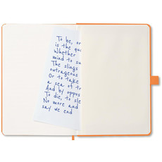 Notebook A5 con 96 pagine e copertina in carta colore arancio