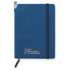 Notebook a righe in PU A5 con 80 pagine e tasca sul retro colore blu
