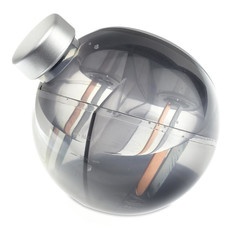 Orologio con display LCD da tavolo ad acqua colore argento opaco