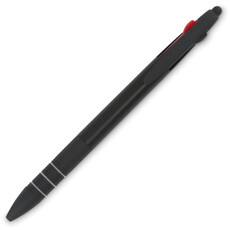 Penna in ABS con 3 inchiostri di colori diversi colore nero MO8812-03