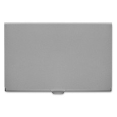 Porta biglietti da visita satinato colore argento opaco