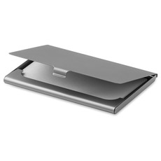 Porta biglietti da visita satinato colore argento opaco