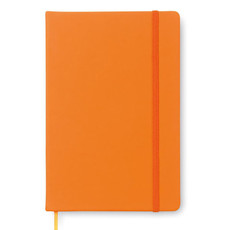 Quaderno A5 con 96 fogli neutri richiudibile con elastico colore arancio AR1804-10
