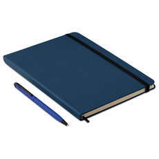 Set notebook A5 con penna touch screen abbinata colore blu