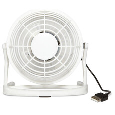 Ventilatore con cavo USB in ABS con pulsante On-off colore bianco MO8763-06
