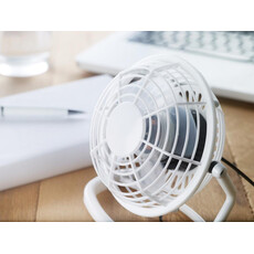 Ventilatore con cavo USB in ABS con pulsante On-off colore bianco