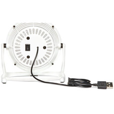 Ventilatore con cavo USB in ABS con pulsante On-off colore bianco