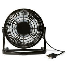 Ventilatore con cavo USB in ABS con pulsante On-off colore nero MO8763-03