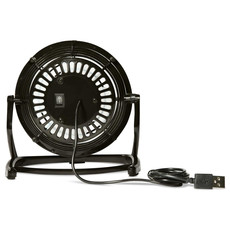 Ventilatore con cavo USB in ABS con pulsante On-off colore nero
