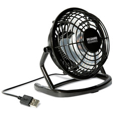 Ventilatore con cavo USB in ABS con pulsante On-off colore nero