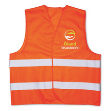Giubbetto alta visibilita da auto personalizzabile colore arancio