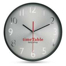 Orologio analogico da parete in vetro colore nero