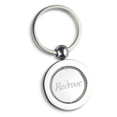 Portachiavi a forma mondo in confezione nera colore argento