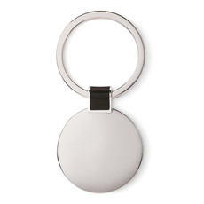 Portachiavi circolare in metallo rivestito da nickel colore nero