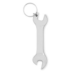 Portachiavi con apribottiglie a forma di chiave inglese colore argento MO9186-14