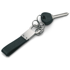 Portachiavi con piu anelli con parto in PU colore nero