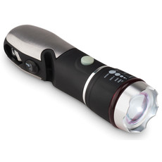 Torcia multi funzione con martello e taglierino colore nero