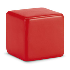 Antistress a forma di cubo in PU colore rosso MO7659-05
