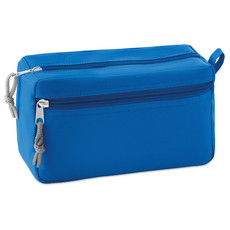 Beauty case con due tasche con chiusura a  zip colore blu royal