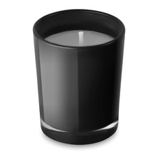 Candela profumata in confezione di vetro colore nero