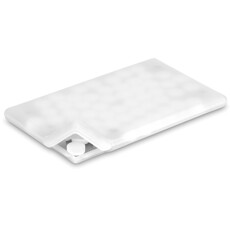 Dispenser per mentine a forma di carta di credito colore bianco