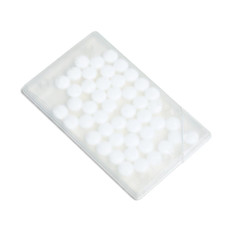 Dispenser per mentine a forma di carta di credito colore trasparente