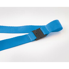 Lanyard da collo con moschettone e funzione antistrozzo colore turchese