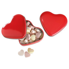 Porta caramelle in latta a forma di cuore colore rosso MO7234-05