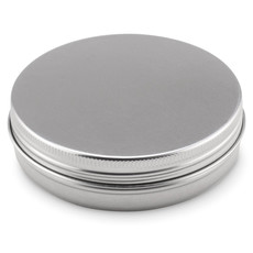 Set cucito in confezione di latta rotonda colore argento opaco