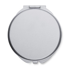 Specchietto in alluminio con riflesso normale e ingrandito colore argento opaco