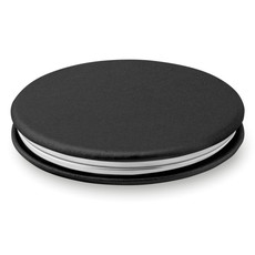 Specchietto rotondo in PU con chiusura magnetica colore nero