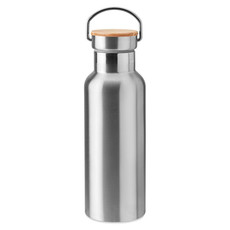 Borraccia doppio strato da 500ml in acciaio inox colore argento opaco MO9431-16