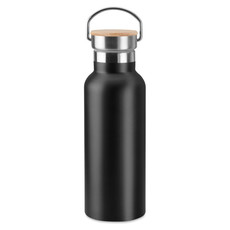 Borraccia doppio strato da 500ml in acciaio inox colore nero MO9431-03