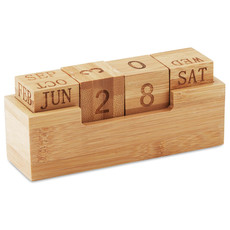 Calendario fisso da scrivania in bamboo colore legno MO9404-40
