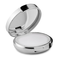 Specchietto con lucidalabbra con finitura metallizzata colore argento lucido MO9374-17