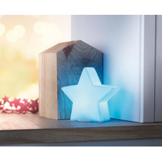 Stella natalizia con luce a piu colori con batterie incluse colore bianco