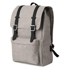 Zaino per laptop 15 pollici in poliestere con cavo per ricarica colore grigio MO9439-07