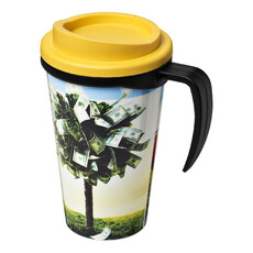 Tazza termica Brite-Americano® grande da 350 ml - colore Nero/Giallo