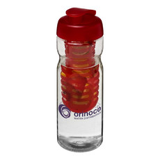 Borraccia sportiva H2O Base® 650 ml con infusore - colore Trasparente/Rosso