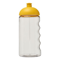 Borraccia H2O Bop® con coperchio a cupola - colore Trasparente/Giallo