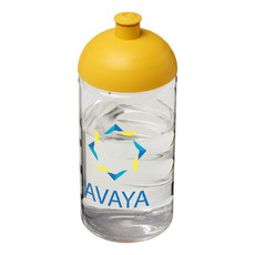 Borraccia H2O Bop® con coperchio a cupola - colore Trasparente/Giallo