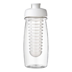 Borraccia sportiva H2O Pulse® da 600 ml con infusore - colore Trasparente/Bianco