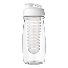 Borraccia sportiva H2O Pulse® da 600 ml con infusore - colore Trasparente/Bianco